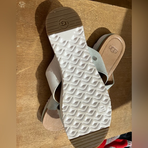 White leather Ugg sandals (new) - Picture 3 of 3